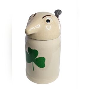 Vtg Utica Club Dooley Beer Stein Webco West Germany Ceramic Lidded Shamrock Mug
